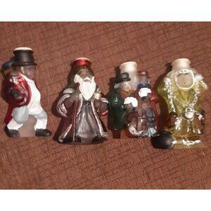 Set Of 4 Vintage Old World Christmas Carol Light Covers Dickens Characters